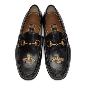 Gucci 1954 horse-bit gold bee loafers size 11